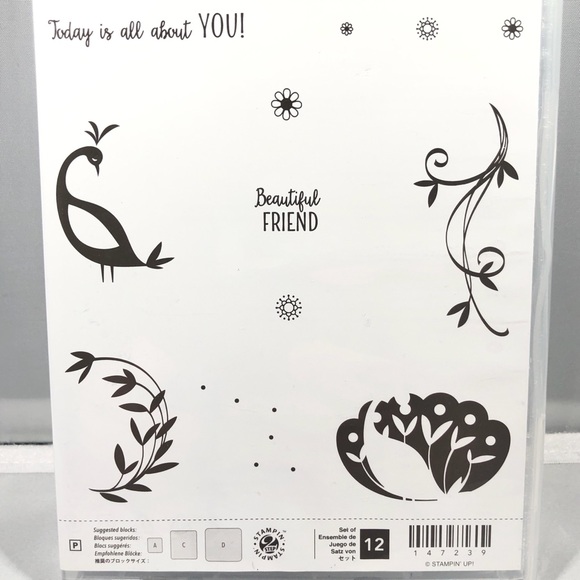 Stampin’ Up! BEAUTIFUL PEACOCK Stamps Set (12 stamps)  Item 147239 - Picture 2 of 3
